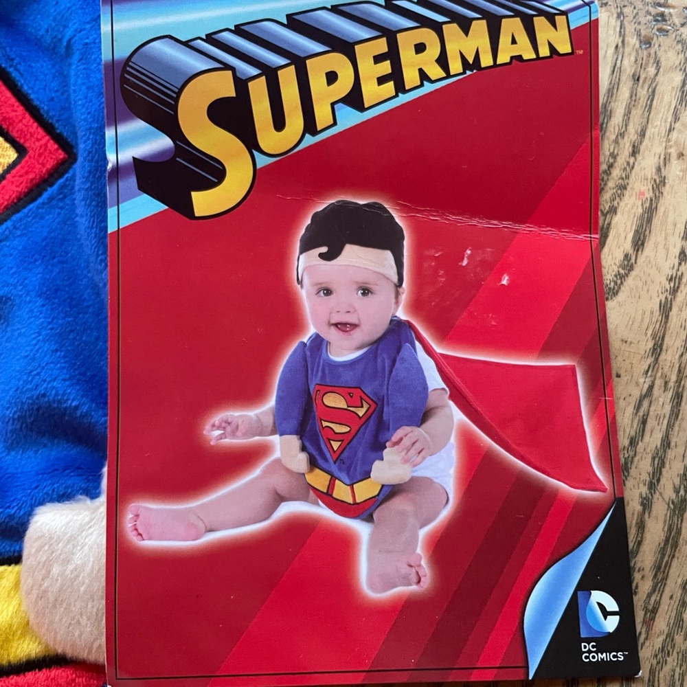 DC Comics Baby Boy Superman Bib Set with Cape Costume